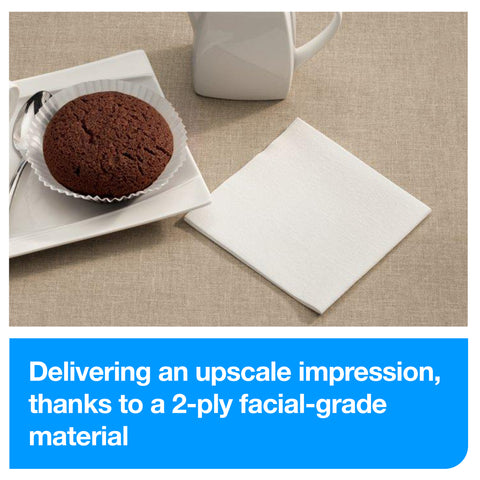 Napkin Beverage 9.3x9.3 White 2 Ply