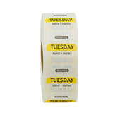 Label Dissolve-a-way Yellow Tuesday 1x1
