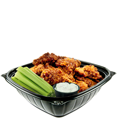 PresentaBowls Pro® BOWL SQUARE PLASTIC BLACK 48 OZ