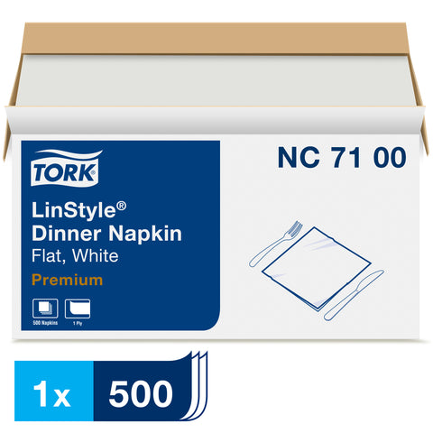 Tork Premium NAPKIN DINNER 17X17 WHITE 1-PLY