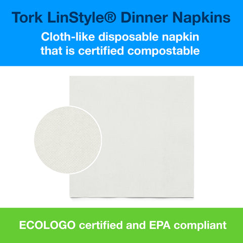 Tork Premium NAPKIN DINNER 17X17 WHITE 1-PLY