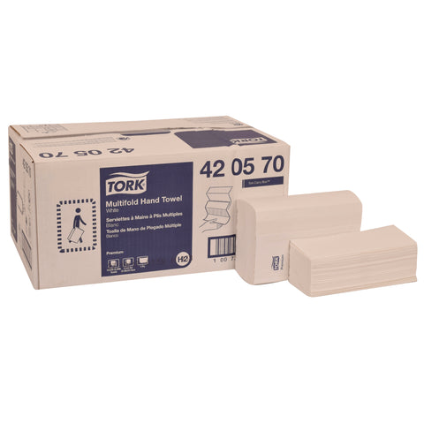 Tork Premium TOWEL MULTIFOLD WHITE 1-PLY 9X9.5