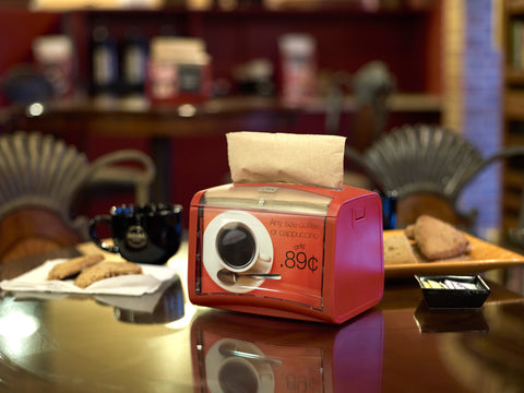 Dispenser Napkin Tabletop Red 5.7x7.5x12