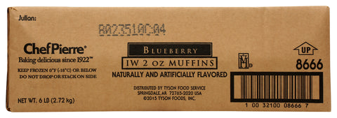 Chef Pierre Blueberry Muffin, 2 Ounce -- 48 per case.