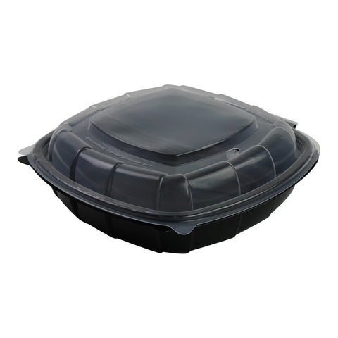 Mullinix Packaging CONTAINER MICROWAVABLE COMBO W/ LID 1-COMPARTMENT 9X9X2.5