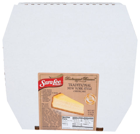 Sara Lee Restaurant Reserve Round New York Style Plain Cheesecake, 10 inch -- 4 per case.
