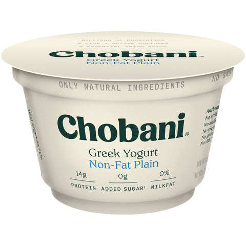 Chobani Non Fat Plain Greek Yogurt, 5.3 Ounce -- 12 per case
