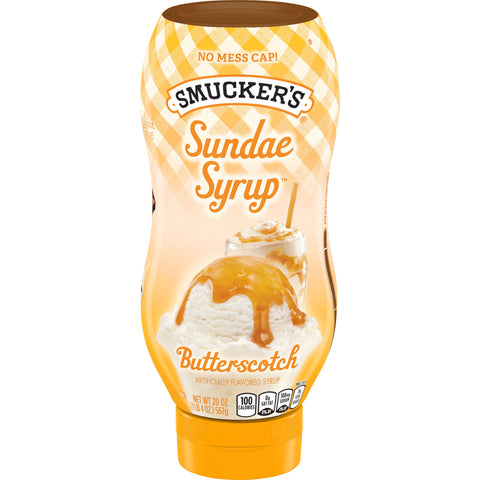 Smuckers Butterscotch Sundae Syrup, 20 Ounce -- 12 per case.