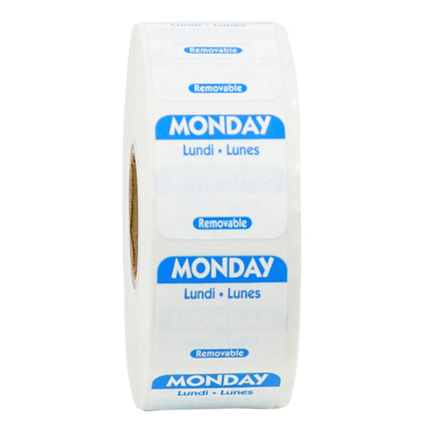 Label Removeable Square Blue Monday 1x1