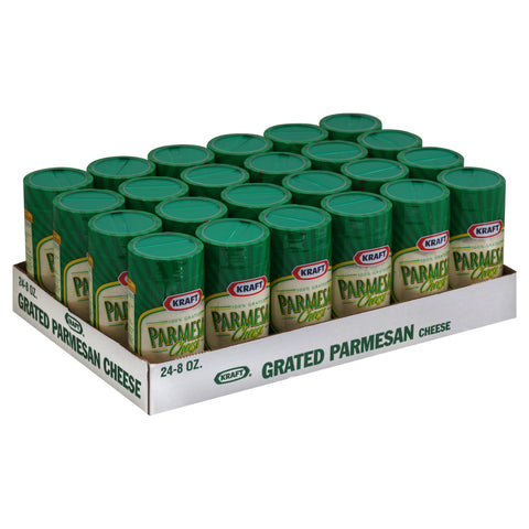 Kraft Grated Parmesan Cheese, 8 Ounce -- 24 per case.