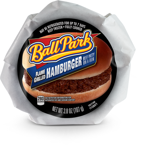 Ball Park Hamburger Sandwich, 3.8 Ounce -- 12 per case.