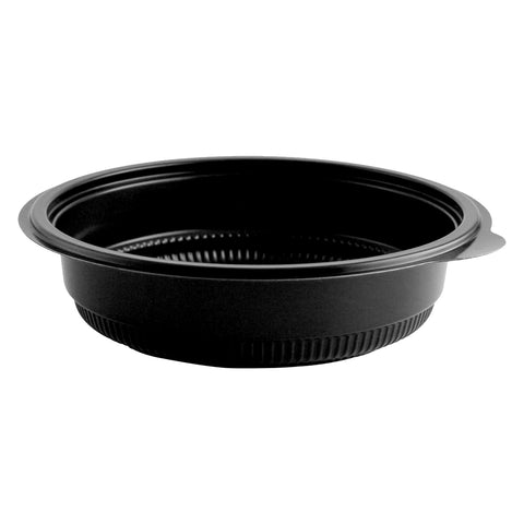 Bowl Plastic Black Microwavable M7224b 7