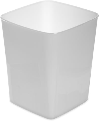 Carlisle CONTAINER FOOD PLASTIC SQUARE WHITE 4 QT