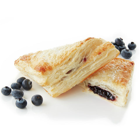 General Mills Pillsbury Turnovers Blueberry Sugared Puff Pastry Dough, 3.7 Ounce -- 60 per case.