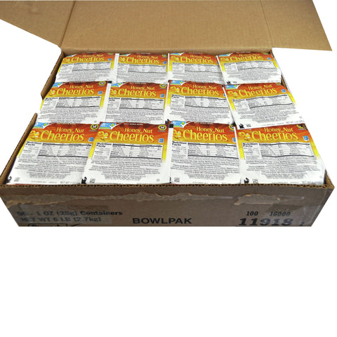 General Mills Honey Nut Cheerios Cereal, Bowl Pak, 1 Ounce -- 96 per case.