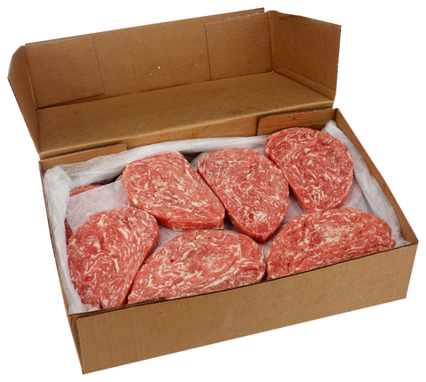 Advance Food Break Away Sirloin Beefsteak, 6 Ounce -- 32 per case.