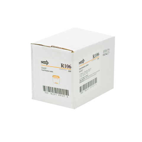 National Checking Company Dateit Orange Trilingual Removable Label - Saturday, 1 x 1 inch -- 1000 per case.