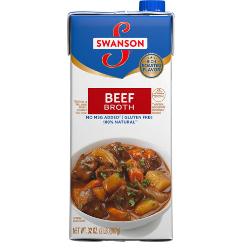 Swanson Beef Broth, 32 Ounce -- 12 per case.