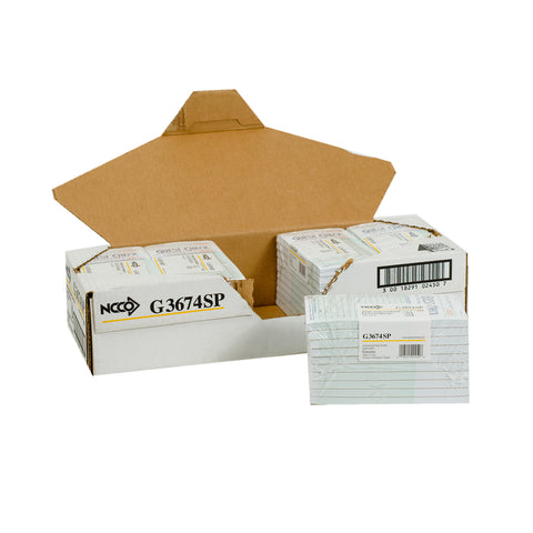 Guest Check Medium-wide Single Copy Cardboard 1-part Green 4.25x7.25