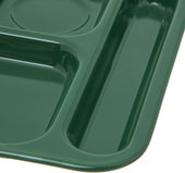 Carlisle TRAY SERVING 6-COMPARTMENT RIGHT HAND FOREST GREEN 14.5X10