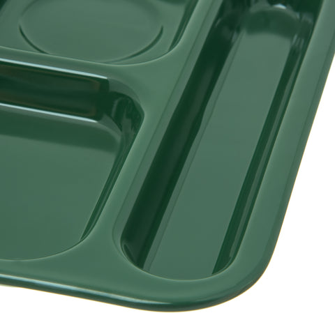 Carlisle TRAY SERVING 6-COMPARTMENT RIGHT HAND FOREST GREEN 14.5X10