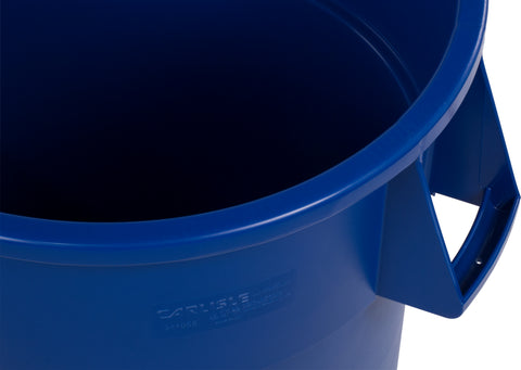 Carlisle CONTAINER WASTE BRONCO™ ROUND WASTE BIN BLUE 55 GAL
