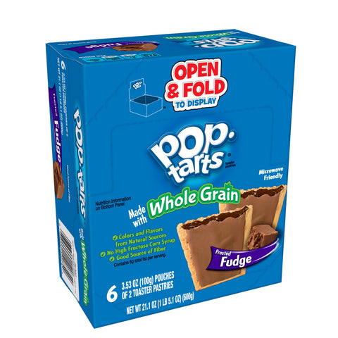 Kelloggs Pop Tarts Frosted Fudge Whole Grain Chocolate Toaster Pastry, 3.53 Ounce -- 72 per case.