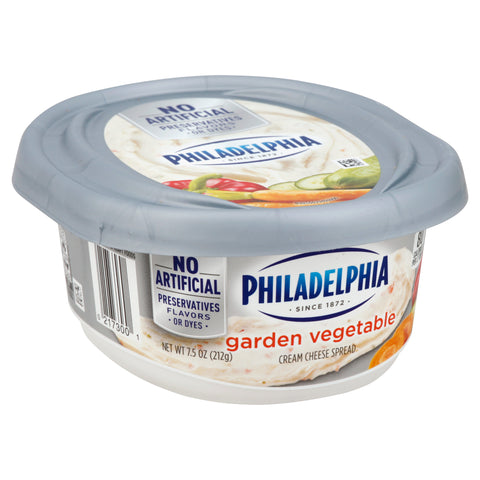 Philadelphia Garden Vegetables Cream Cheese Spread, 8 Ounce -- 12 per case.