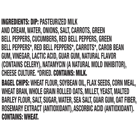 Philadelphia Garden Vegetable Bagel Chips and Cream Cheese Dip, 2.5 Ounce -- 10 per case.