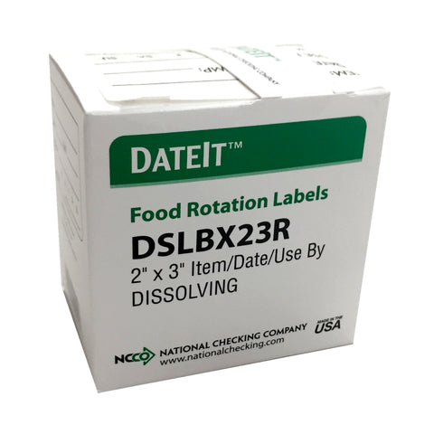 Label Food Rotation Shelf Life Dissolvable 2x3
