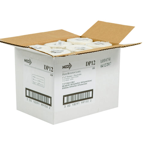 National Checking Company Dateit Product Dissolvable Label, 1 x 2 inch -- 500 per case.