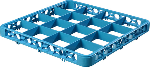 OptiClean™ EXTENDER 16-COMPARTMENT DIVIDED GLASS RACK CARLISLE BLUE 1.78