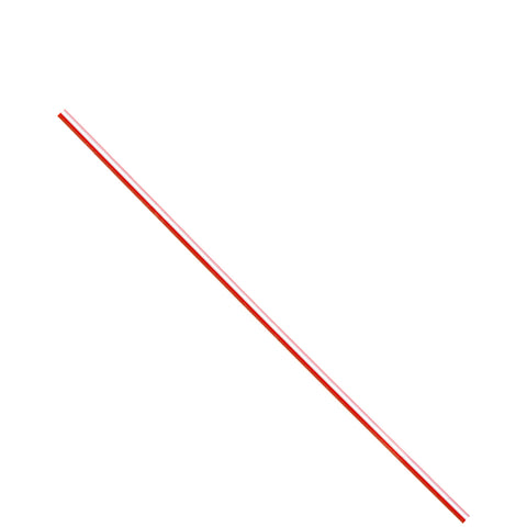 Solo® STIRRER UNWRAPPED ROUND RED W/ WHITE STRIPE 5.5