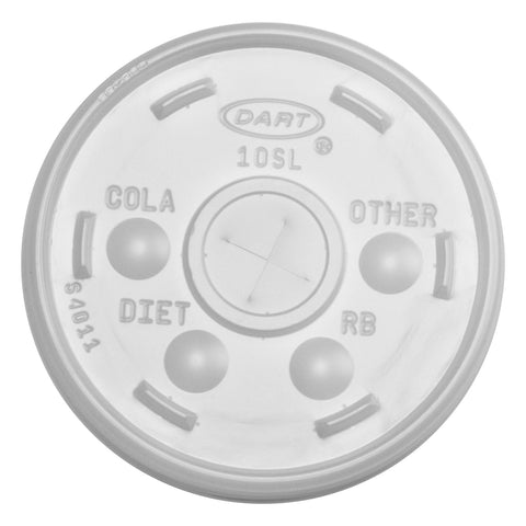 Translucent, Straw Slotted Lid For 10J10, 10Ky10, 12Fj10 -- 1000 Per Case.