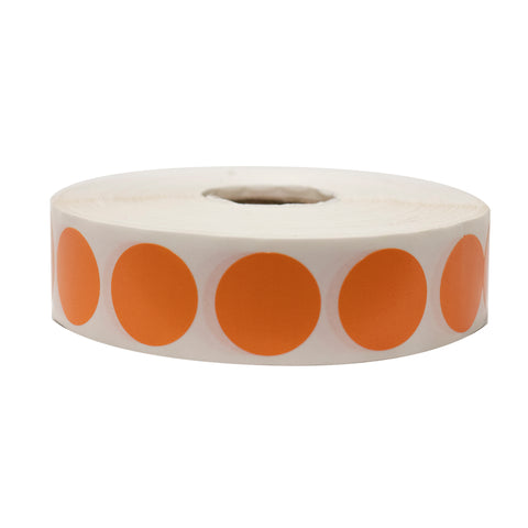 National Checking LABEL CIRCLE PERMANMENT ORANGE 3/4