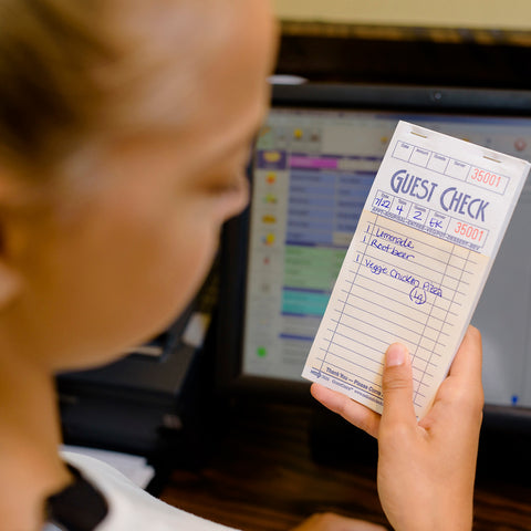 National Checking Company Carbonless Guest Check Paper, 3.5 Inch x 6.75 Inch -- 50 books per case