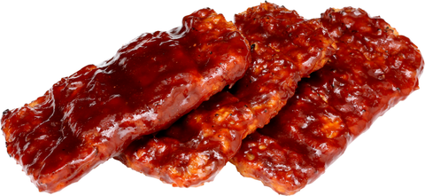 Advance Pierre Pork Rib Patty with Barbecue Sauce, 3.1 Ounce -- 52 per case.