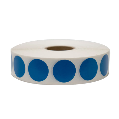 National Checking LABEL REMOVEABLE CIRCLE SOLID BLUE 1