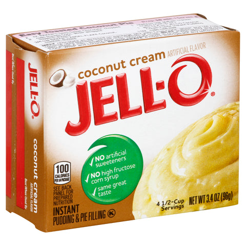Jello Instant Coconut Pudding, 3.4 Ounce -- 24 Case