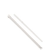 Solo® White STRAW WRAPPED JUMBO WHITE STRIPED 7.75