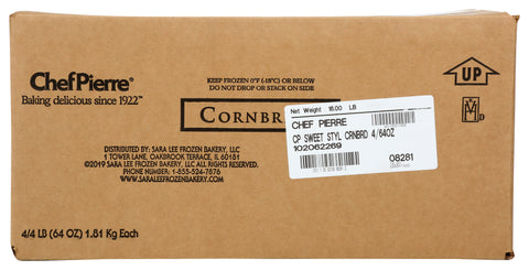 Sara Lee Chef Pierre Pre Cut Northern Style Cornbread, 12 x 16 inch -- 4 per case.