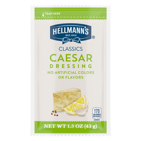 Hellmann's Classics Salad Dressing Portion Control Sachets Caesar 1.5 oz, Pack of 102