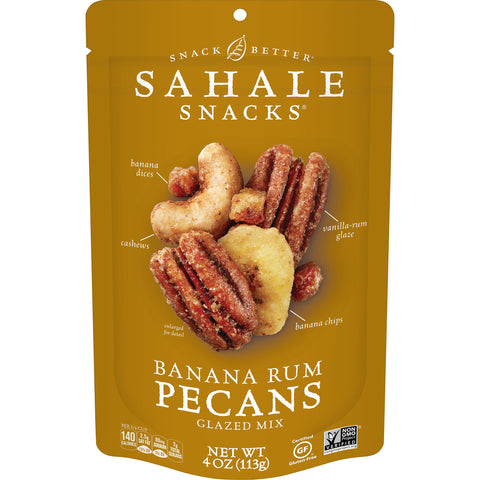 Sahale Banana Rum Pecans Glazed Mix, 4 Ounce -- 6 per case.