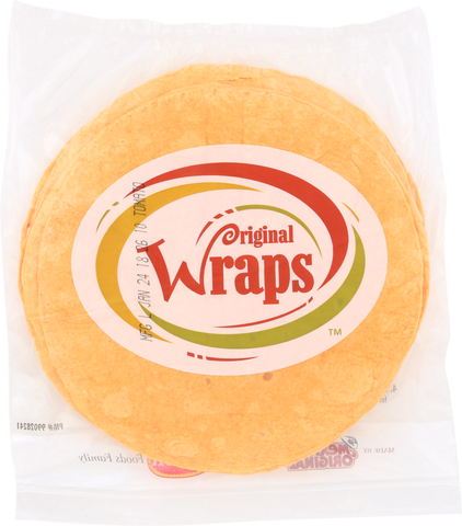 Tortilla Wrap Flour Tomato Pressed 12