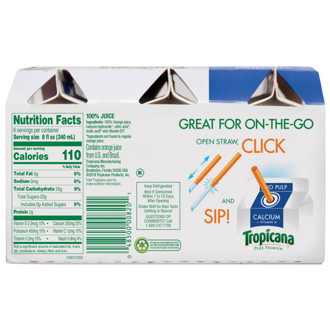 Tropicana Pure Premium JUICE ORANGE PURE PREMIUM PLUS CALCIUM CARTON