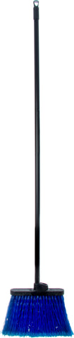 Flo-Pac® BROOM WAREHOUSE DUO SWEEP® W/ BLACK METAL THREADED HANDLE BLUE 48