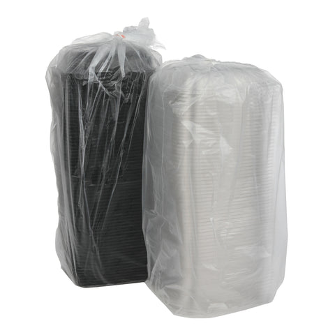 MicroRaves® CONTAINER PLASTIC RECTANGLE BLACK COMBO W/ CLEAR 12 OZ