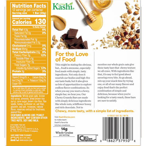 Kashi Honey Almond Flax Chewy Granola Bar, 1.2 Ounce -- 72 per case