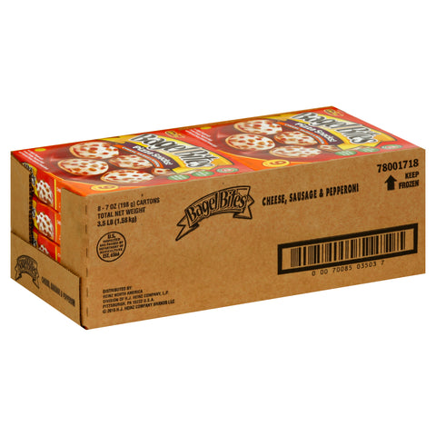 Bagel Bites Cheese, Sausage and Pepperoni Pizza Snack, 7 Ounce -- 8 per case