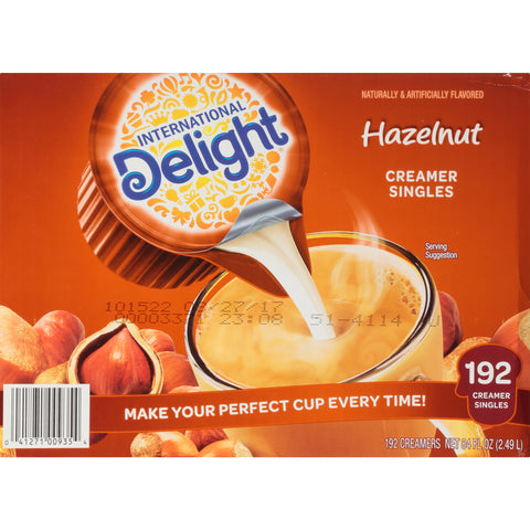 Creamer Liquid Non Dairy Hazelnut Aseptic Single Serve Cup